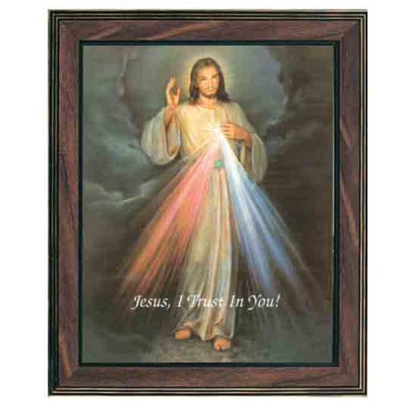Wood Frame With Print 10X8 Divine Mercy | Online Christian Supplies Shop