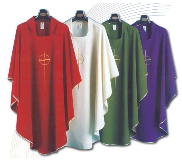 Chasuble And Plain Stole Set - Cross | Online Christian Supplies Shop